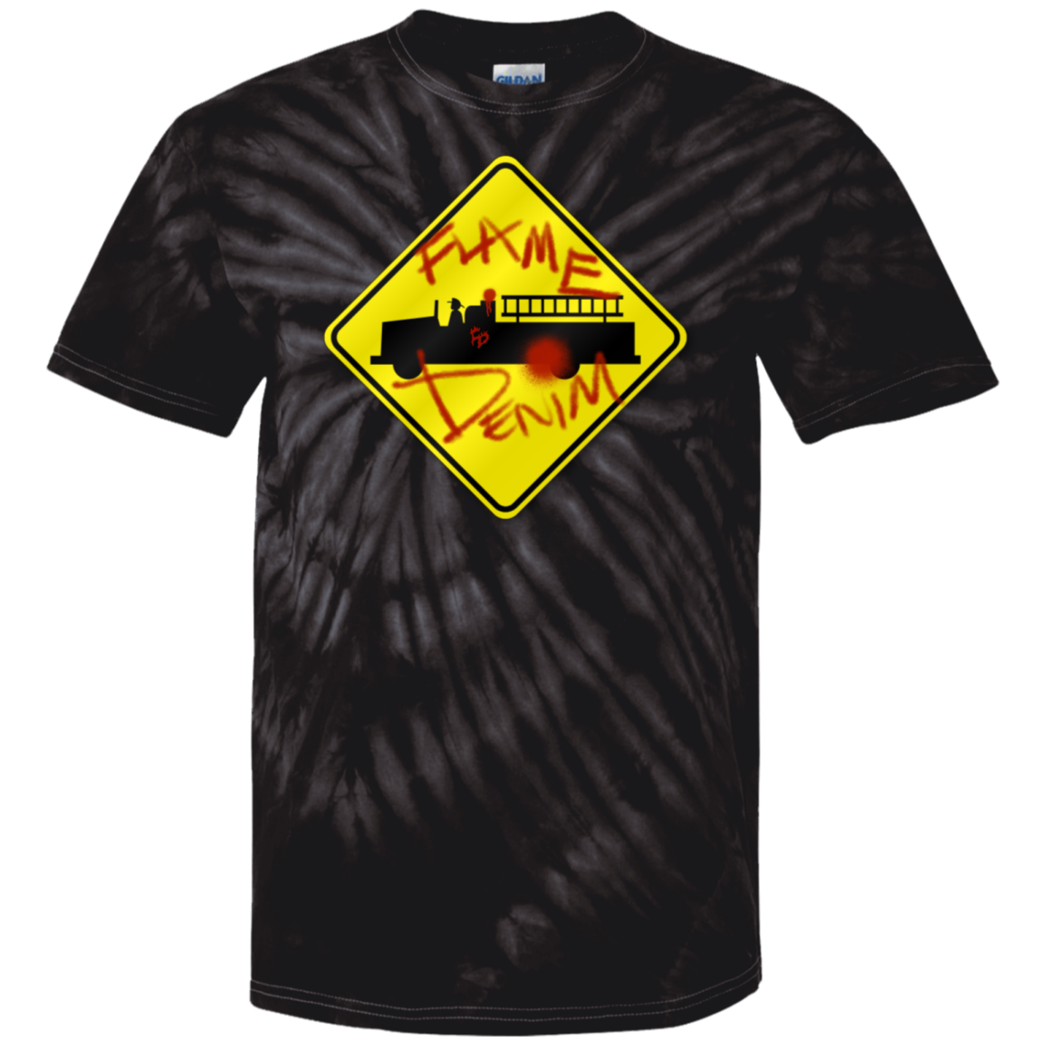 FD Firetruck symbol Tie Dye T-Shirt