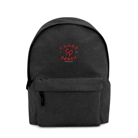 FD F.L.A.M.E Denim Embroidered Backpack