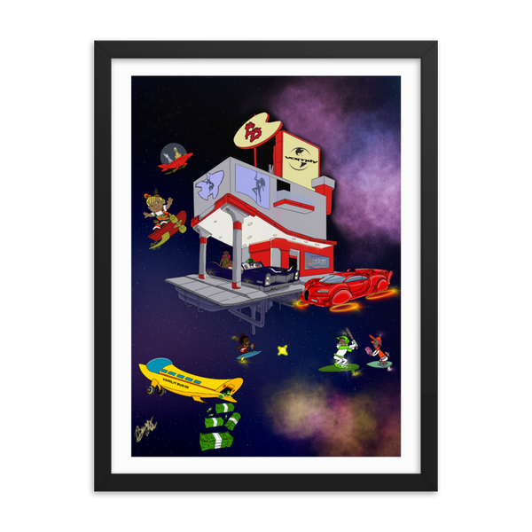 FD Futuristic Vamily House Framed poster