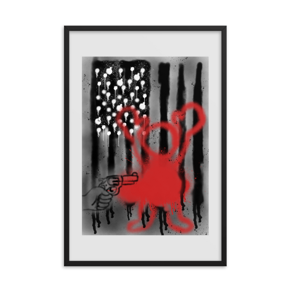 FD GOD Bless America Framed poster