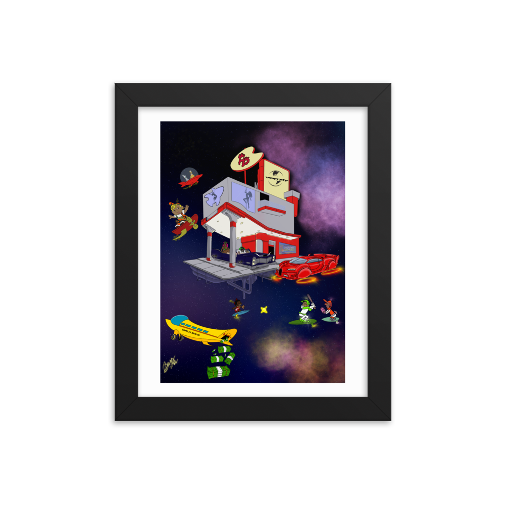 FD Futuristic Vamily House Framed poster