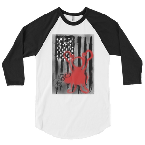 FD BLM Vanguard Collection God Bless America 3/4 sleeve raglan shirt