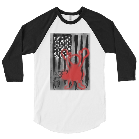 FD BLM Vanguard Collection God Bless America 3/4 sleeve raglan shirt