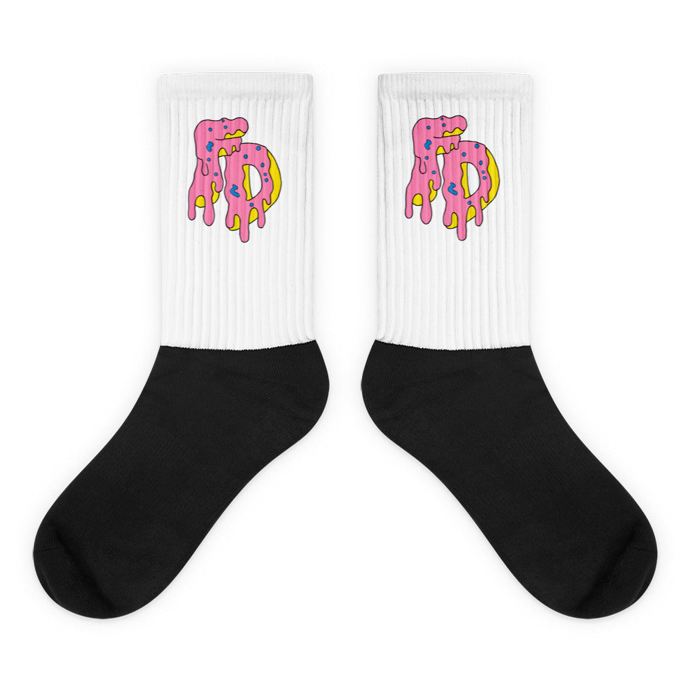 Pink FD Donuts Socks