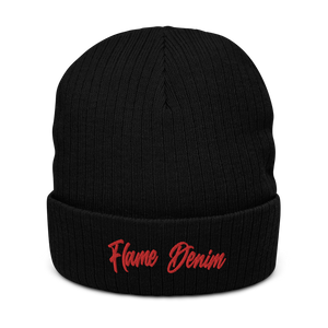 FD Cursive cuffed beanie