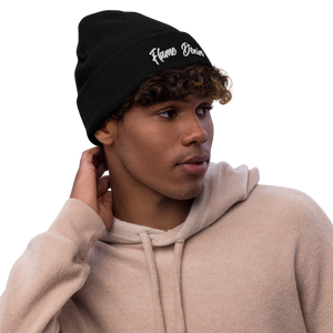 FD Cursive cuffed beanie