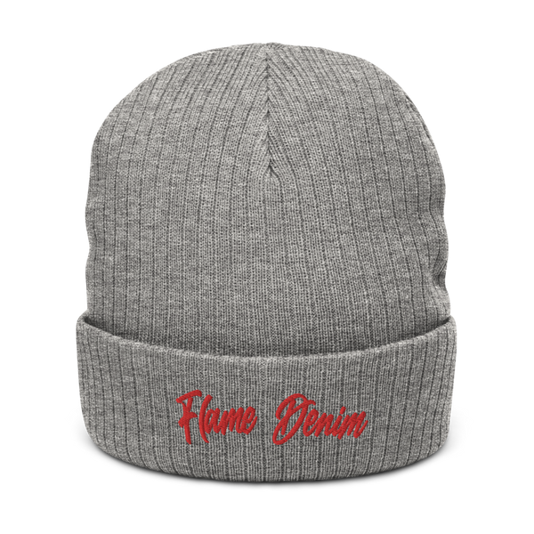 FD Cursive cuffed beanie