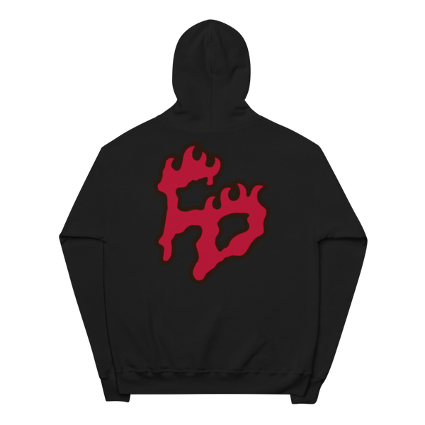 FD Black Heart Painting fleece hoodie